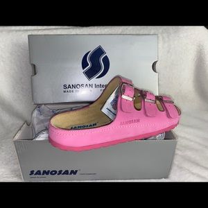 Sanosan leather sandal “Lincoln Nubuck” in Pink